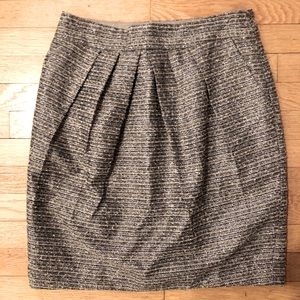 Anthropologie tweed, metallic skirt